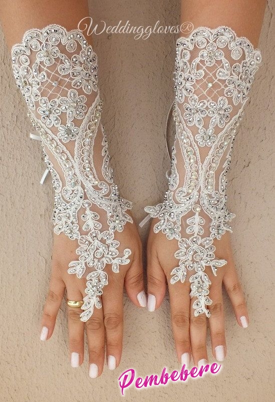 Düğün eldivenleri, dantel manşetler - Kadın Ve Moda Kombinler